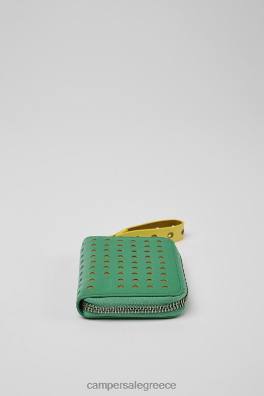 mosa πράσινο και κίτρινο μικρό δερμάτινο πορτοφόλι νέες παραλαβές Camper V20TF1783 πράσινος
