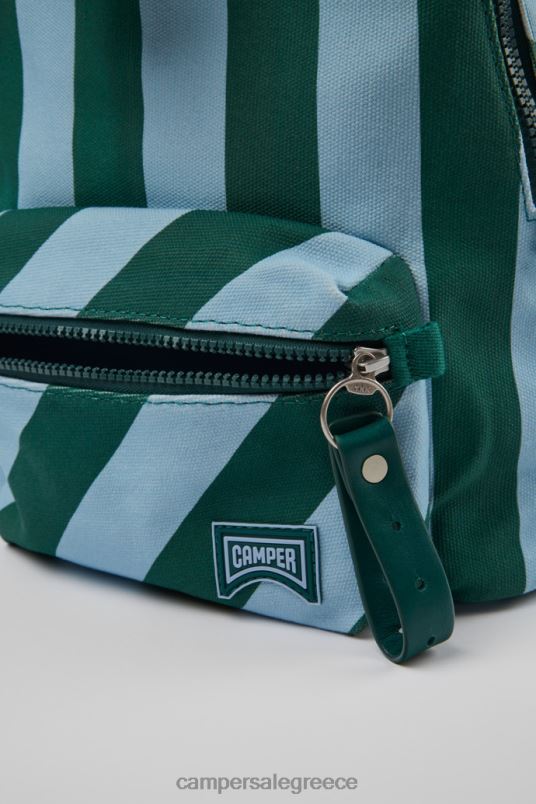 σχέδιο ado μικρό μπλε και πράσινο σακίδιο από ανακυκλωμένο βαμβάκι Camper V20TF1861 μπλε