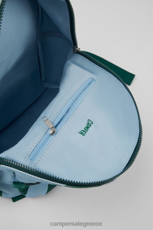 σχέδιο ado μικρό μπλε και πράσινο σακίδιο από ανακυκλωμένο βαμβάκι Camper V20TF1861 μπλε