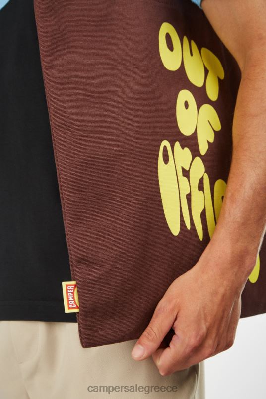 αποκλειστική τσάντα conmigo σε μπορντό και κίτρινο χρώμα Camper V20TF1769 Βουργουνδία