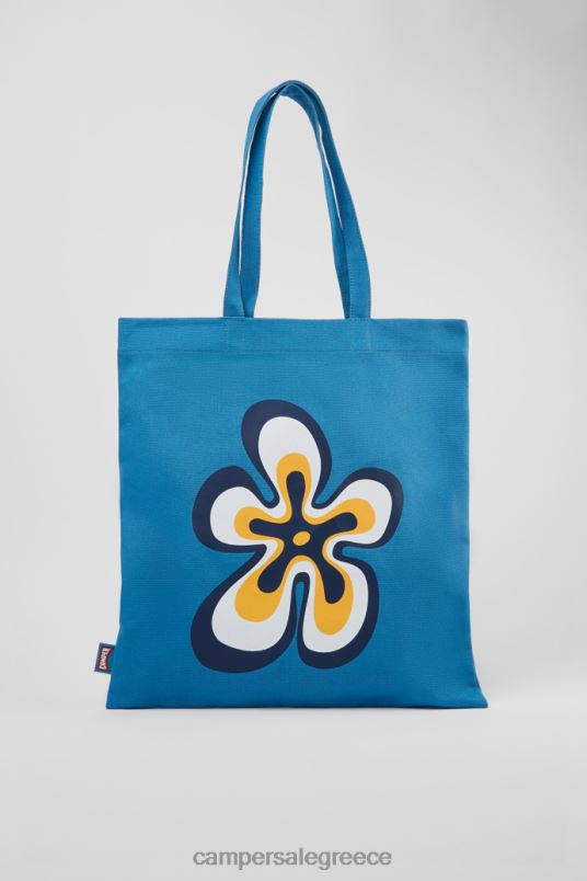 conmigo blue ανακυκλωμένο βαμβακερό tote bag νέες παραλαβές Camper V20TF1865 μπλε
