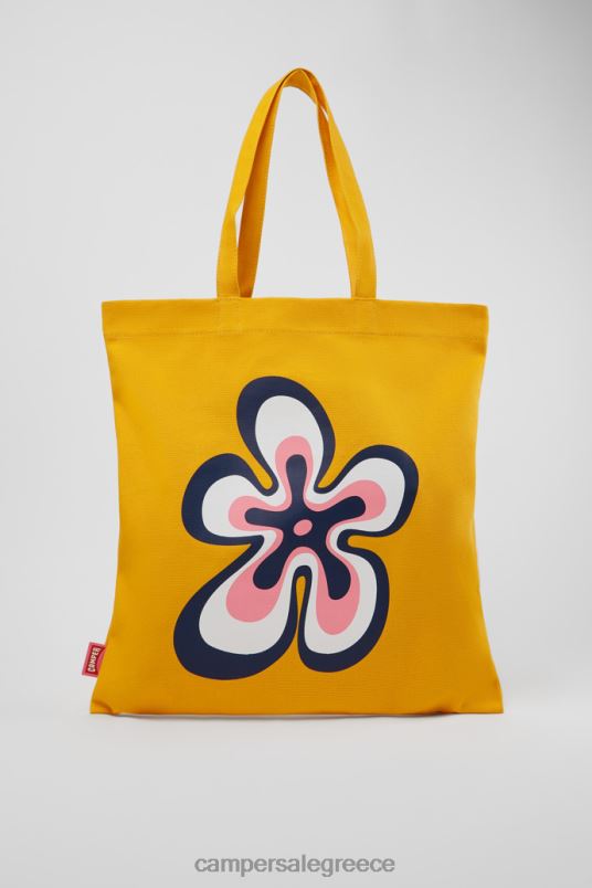 conmigo orange ανακυκλωμένο βαμβακερό tote bag νέες παραλαβές Camper V20TF1864 πορτοκάλι