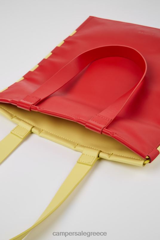 τσάντες γραβάτα κόκκινο και κίτρινο flat tote bag νέες παραλαβές Camper V20TF1767 το κόκκινο