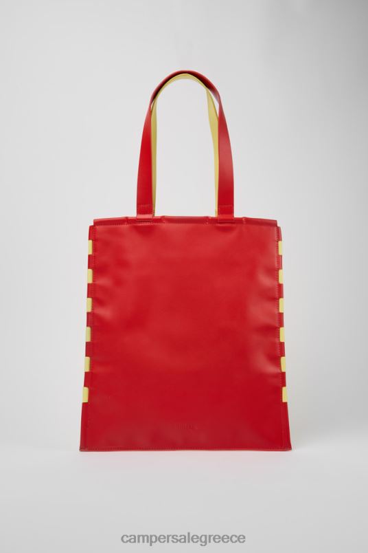 τσάντες γραβάτα κόκκινο και κίτρινο flat tote bag νέες παραλαβές Camper V20TF1767 το κόκκινο