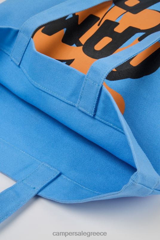 τσάντα tote design conmigo μπλε πορτοκαλί και μαύρο Camper V20TF1768 μπλε