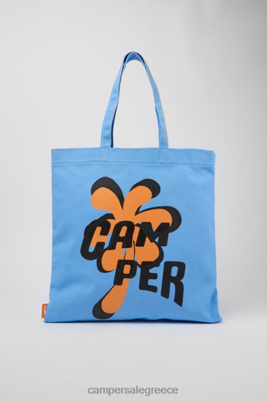 τσάντα tote design conmigo μπλε πορτοκαλί και μαύρο Camper V20TF1768 μπλε