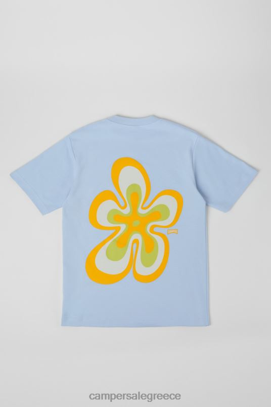 μπλουζάκι μπλουζάκι από βιολογικό βαμβάκι νέες παραλαβές Camper V20TF1827 μπλε