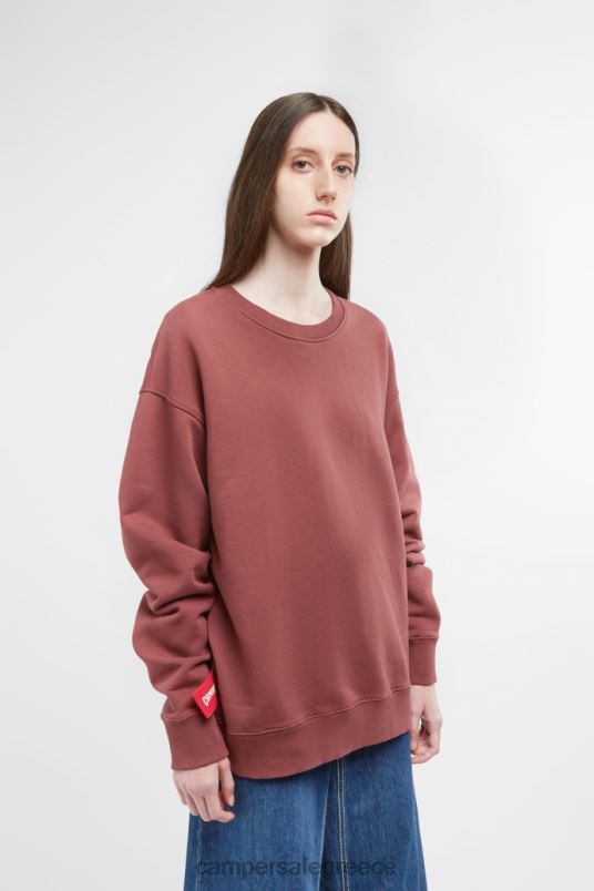 αποκλειστικό φούτερ μπορντό φούτερ με στάμπα αλόγου Camper V20TF1846 Βουργουνδία