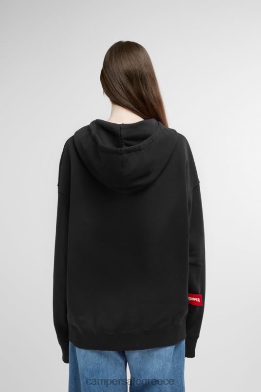 hoodie μαύρο hoodie με λογότυπο Camper V20TF1842 μαύρος
