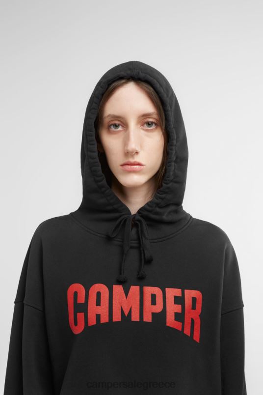 hoodie μαύρο hoodie με λογότυπο Camper V20TF1842 μαύρος
