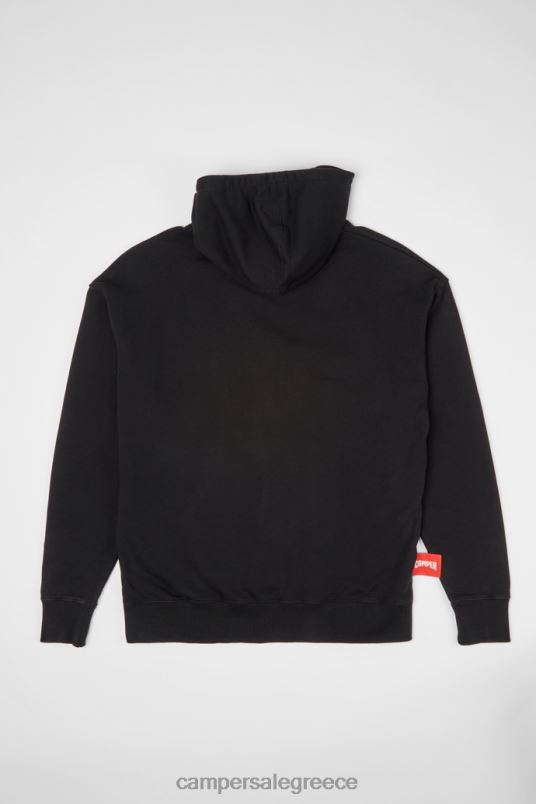 αποκλειστικό hoodie μαύρο hoodie με στάμπα αλόγου Camper V20TF1849 μαύρος