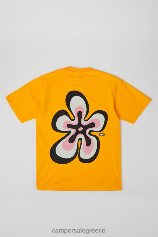 αποκλειστικό t-shirt πορτοκαλί μπλουζάκι από οργανικό βαμβάκι Camper V20TF1828 πορτοκάλι