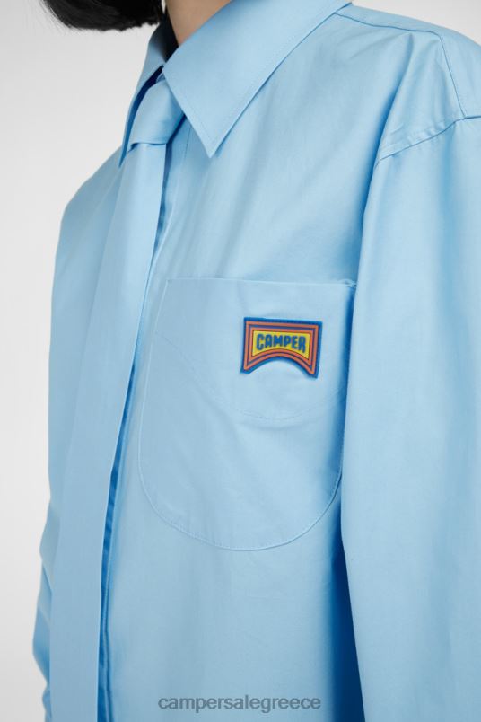 σχέδιο πουκάμισο μπλε unisex πουκάμισο Camper V20TF1831 μπλε