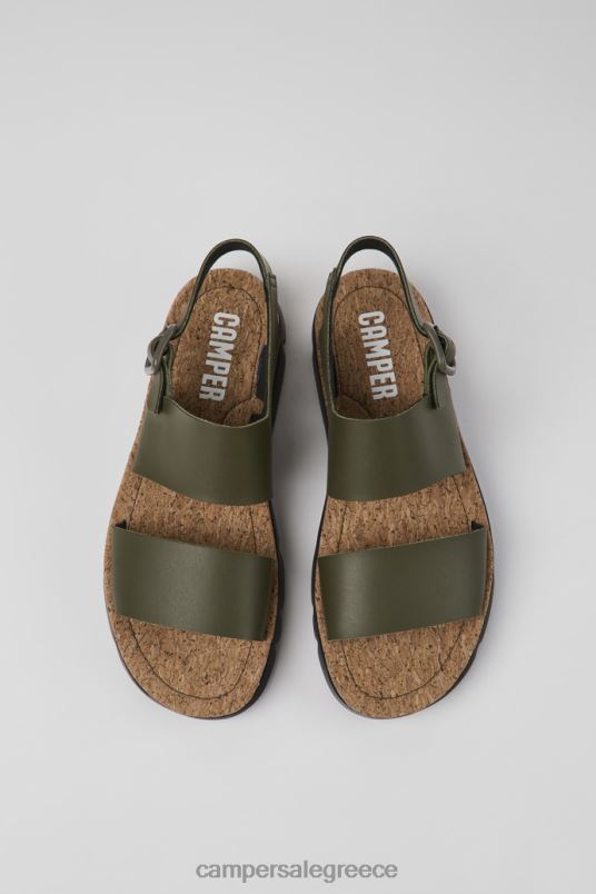 αποκλειστικά γυναικεία πέδιλα από πράσινο ρόγκα Camper V20TF831 πράσινος