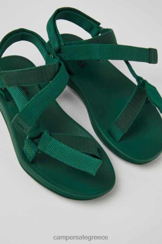 Σχεδιασμός ταιριάζουν με πράσινα υφασμάτινα σανδάλια για γυναίκες Camper V20TF864 πράσινος