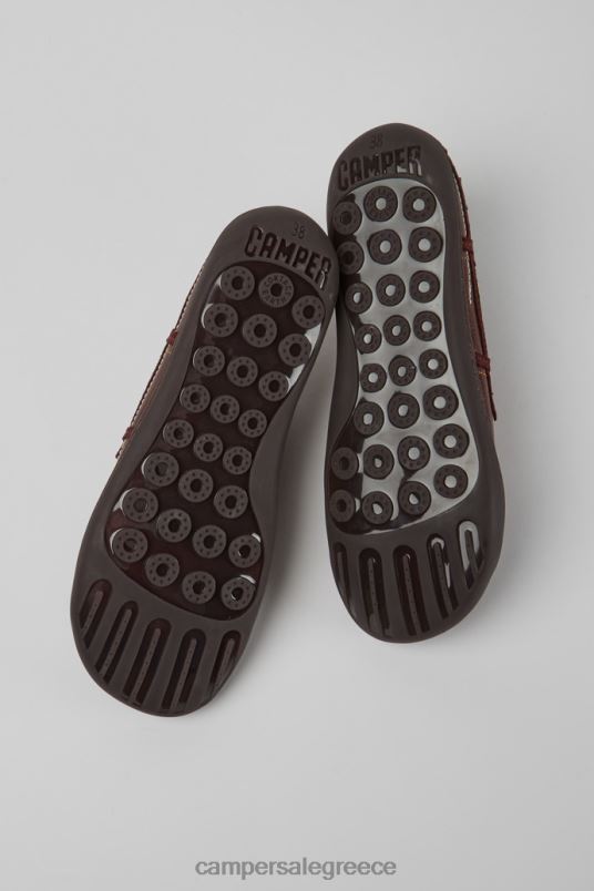 σχεδίαση δίδυμα μπορντό δερμάτινα παπούτσια για γυναίκες Camper V20TF934 Βουργουνδία