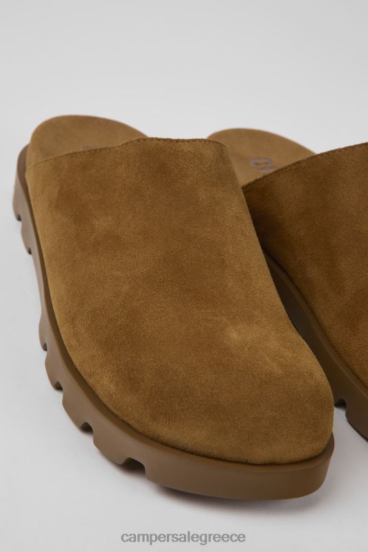 σχέδιο brutus σανδάλι καφέ δερμάτινα τσόκαρα για γυναίκες Camper V20TF840 καφέ