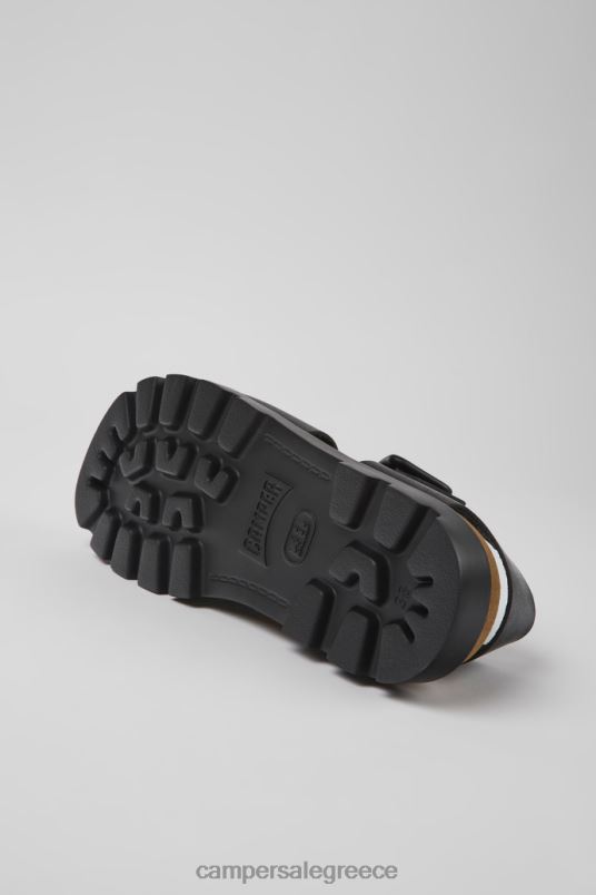 σχέδιο πέδιλο brutus μαύρα δερμάτινα σανδάλια για γυναίκες Camper V20TF848 μαύρος