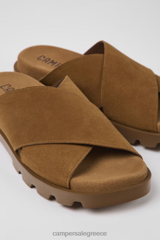 πέδιλο brutus καφέ σανδάλια nubuck για γυναίκες νέες αφίξεις Camper V20TF842 καφέ