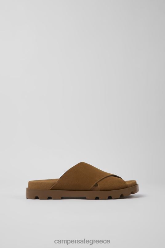πέδιλο brutus καφέ σανδάλια nubuck για γυναίκες νέες αφίξεις Camper V20TF842 καφέ
