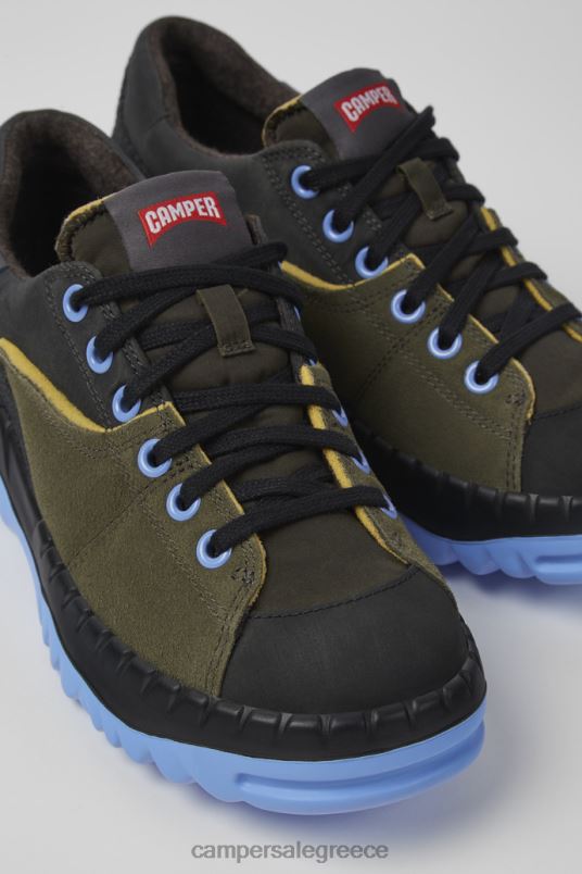 design teix πράσινα και γκρι παπούτσια από ανακυκλωμένο ύφασμα για γυναίκες Camper V20TF889 πράσινος