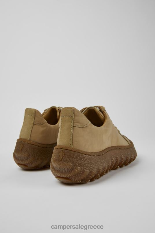 αποκλειστικά γυναικεία παπούτσια από ύφασμα και δερμάτινα μπεζ michelin εδάφους Camper V20TF891 μπεζ