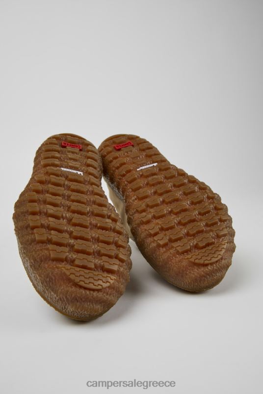 αποκλειστικά γυναικεία παπούτσια από ύφασμα και δερμάτινα μπεζ michelin εδάφους Camper V20TF891 μπεζ