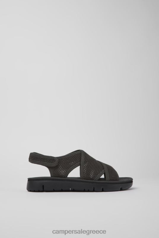 Αποκλειστικά γυναικεία υφασμάτινα σανδάλια σε σκούρο γκρι oruga Camper V20TF833 γκρί