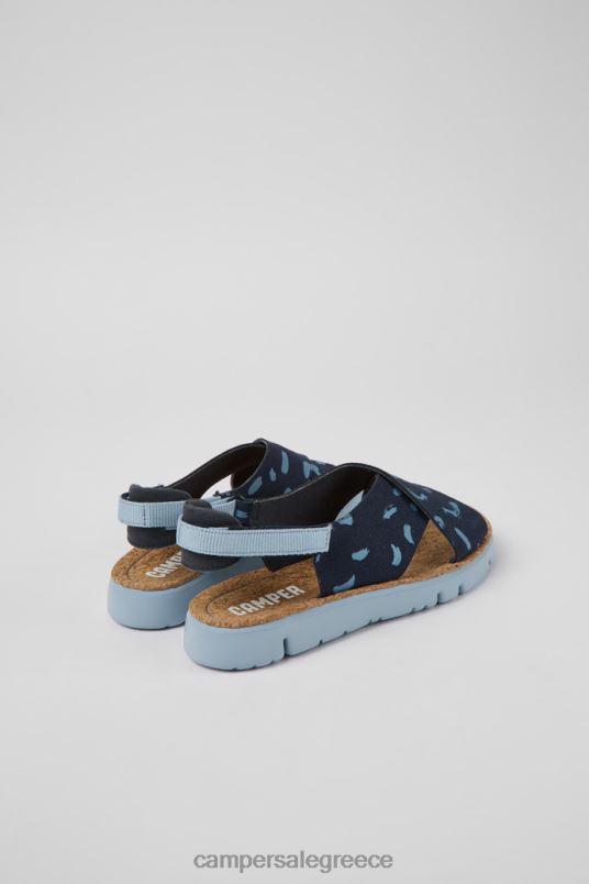 Σχεδιασμός oruga πολύχρωμα nubuck και υφασμάτινα σανδάλια για γυναίκες Camper V20TF871 πολύχρωμος