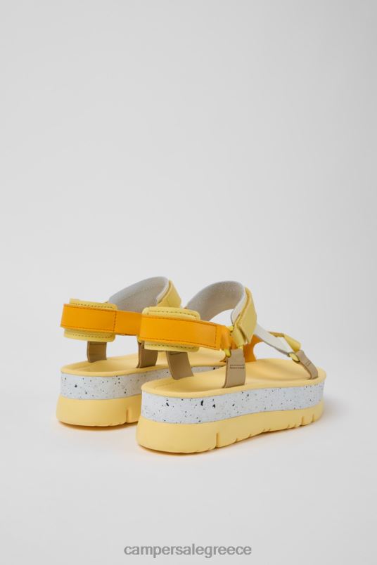 αποκλειστικά γυναικεία πολύχρωμα δερμάτινα σανδάλια oruga up Camper V20TF855 πολύχρωμος