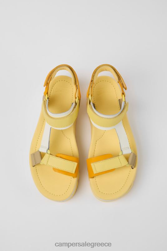 αποκλειστικά γυναικεία πολύχρωμα δερμάτινα σανδάλια oruga up Camper V20TF855 πολύχρωμος