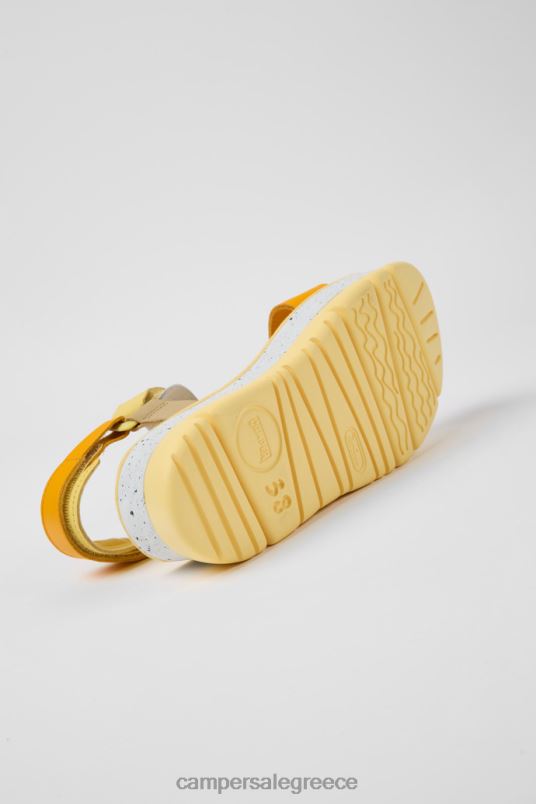 αποκλειστικά γυναικεία πολύχρωμα δερμάτινα σανδάλια oruga up Camper V20TF855 πολύχρωμος