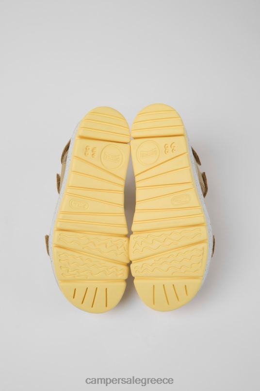 Σχεδιασμός πέδιλα από δέρμα oruga up μπεζ για γυναίκες Camper V20TF857 μπεζ