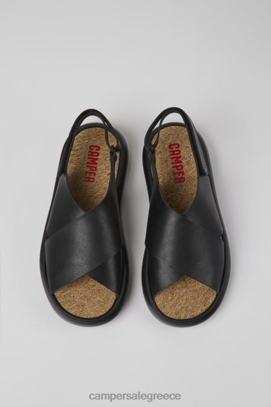 σχέδιο pelotas flota μαύρα δερμάτινα σανδάλια για γυναίκες Camper V20TF872 μαύρος