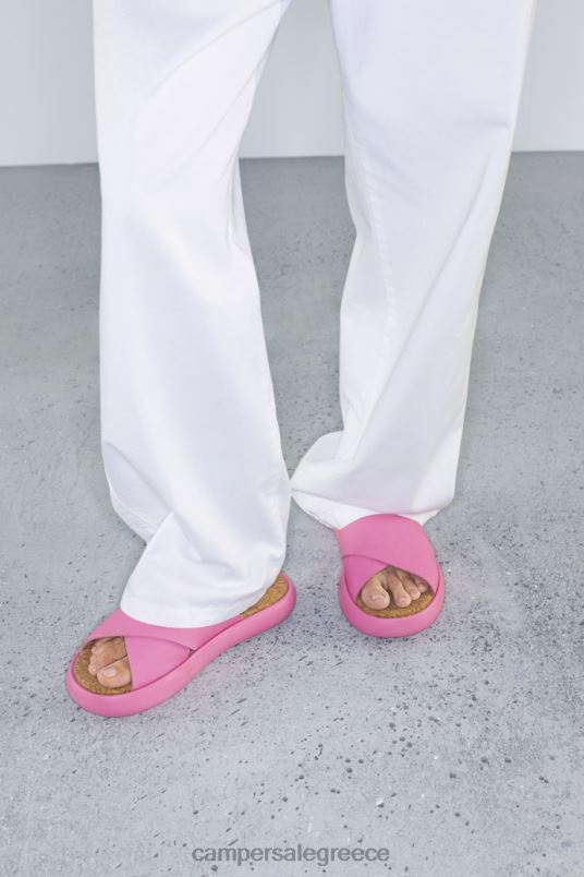 σχέδιο pelotas flota ροζ δερμάτινα σανδάλια για γυναίκες Camper V20TF873 ροζ