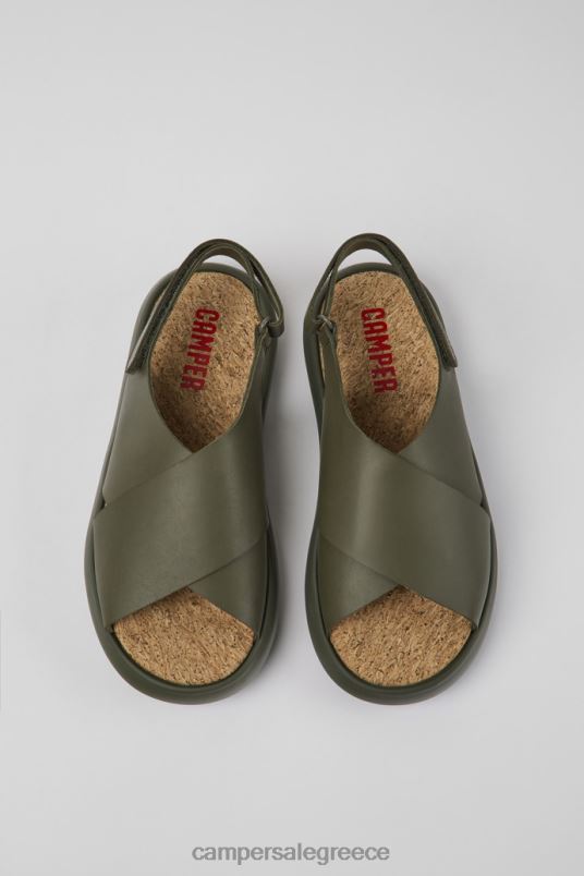 pelotas flota πράσινα δερμάτινα σανδάλια για γυναίκες νέες αφίξεις Camper V20TF874 πράσινος