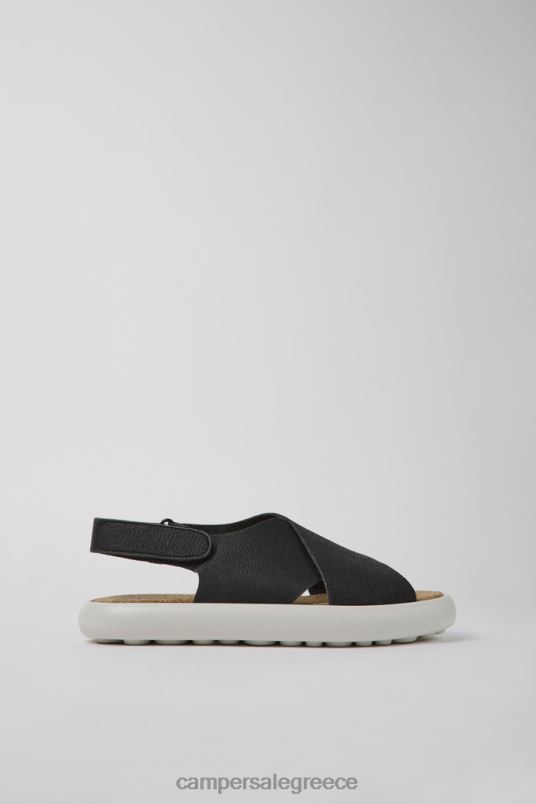 σχέδιο pelotas flota ασπρόμαυρα δερμάτινα σανδάλια για γυναίκες Camper V20TF876 μαύρος