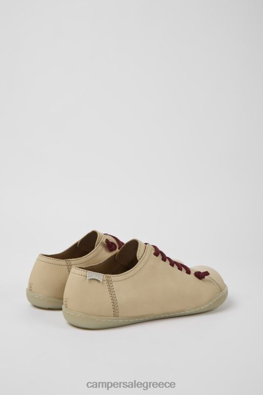 Σχεδιασμός peu μπεζ δερμάτινα παπούτσια για γυναίκες Camper V20TF880 μπεζ