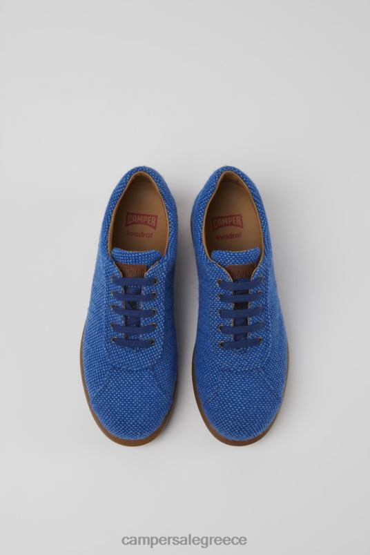 sneakers με σχέδιο pelotas μπλε μαλλί και βισκόζη Camper V20TF906 μπλε