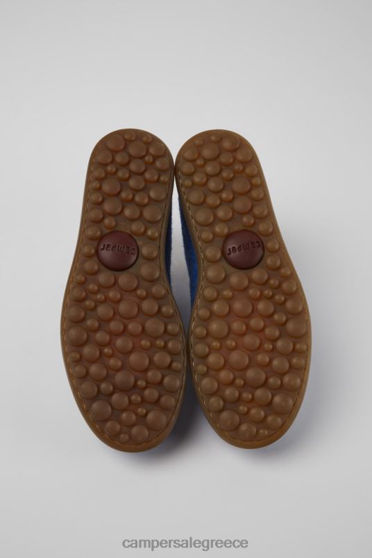 sneakers με σχέδιο pelotas μπλε μαλλί και βισκόζη Camper V20TF906 μπλε
