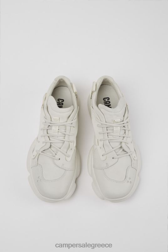 αποκλειστικά γυναικεία πάνινα παπούτσια από λευκά καρστικά μη βαμμένα δέρματα Camper V20TF646 άσπρο