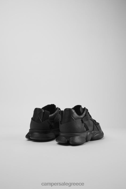 Γυναικεία πάνινα παπούτσια από μαύρο καρστ δέρμα και ύφασμα νέες αφίξεις Camper V20TF647 μαύρος