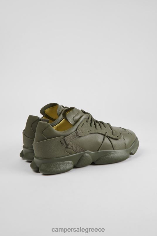 αποκλειστικά γυναικεία πάνινα παπούτσια από πράσινο καρστικό δέρμα και ύφασμα Camper V20TF649 πράσινος