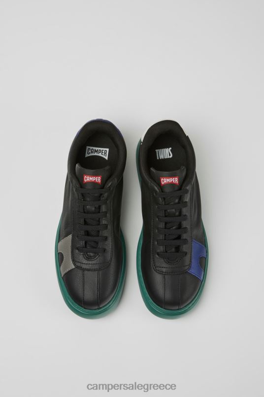 δίδυμα μαύρα και μπλε δερμάτινα πάνινα παπούτσια για γυναίκες νέες αφίξεις Camper V20TF731 μαύρος