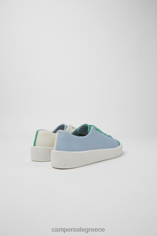 αποκλειστικά δίδυμα πράσινα μπλε και λευκά δερμάτινα αθλητικά παπούτσια για γυναίκες Camper V20TF779 πράσινος