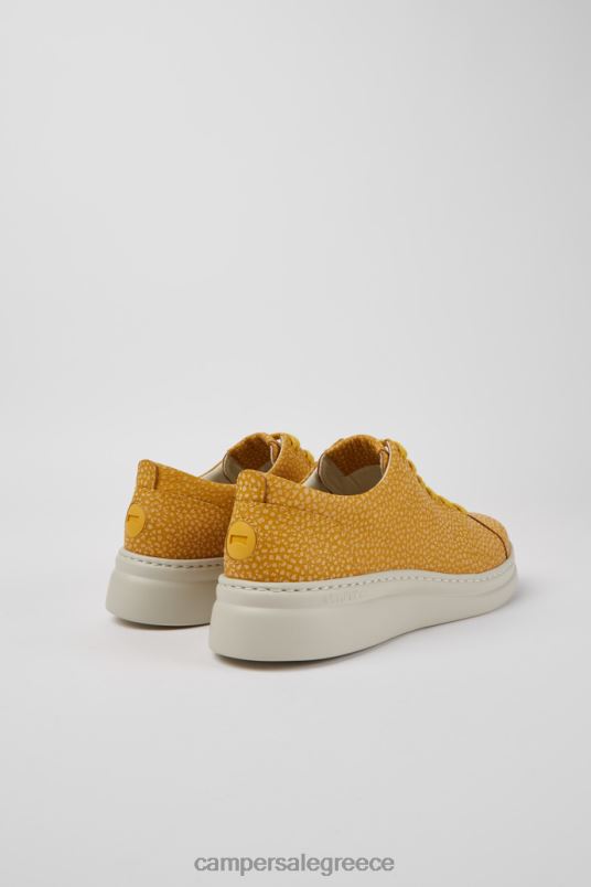 δερμάτινα πάνινα παπούτσια σε κίτρινο-μπεζ σχέδιο Camper V20TF792 κίτρινος