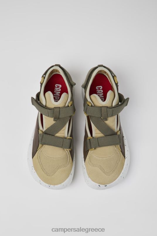 Peu stadium πολύχρωμα δερμάτινα και υφασμάτινα ημι-ανοιχτά πάνινα παπούτσια για γυναίκες νέες αφίξεις Camper V20TF676 πολύχρωμος