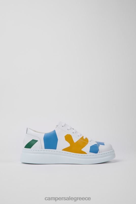 design δίδυμα δερμάτινα πάνινα παπούτσια σε λευκό εμπριμέ για γυναίκες Camper V20TF733 άσπρο