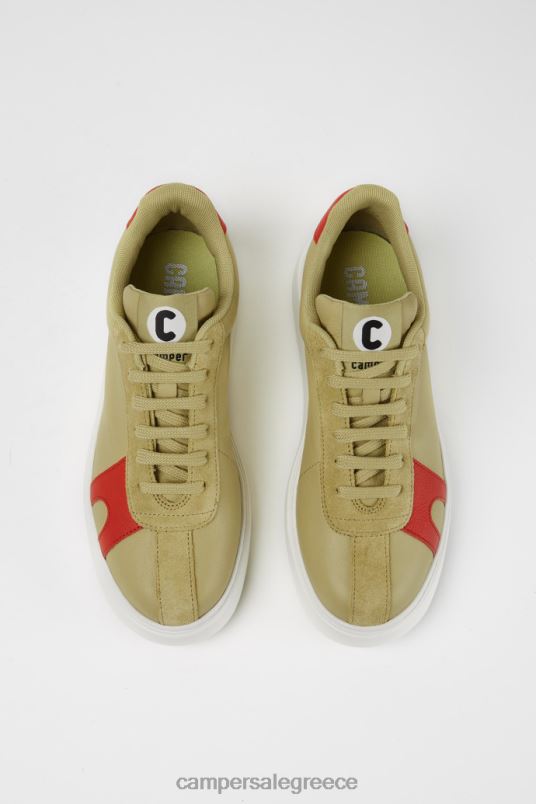 design runner k21 μπεζ σουέντ και δερμάτινα sneakers Camper V20TF788 μπεζ