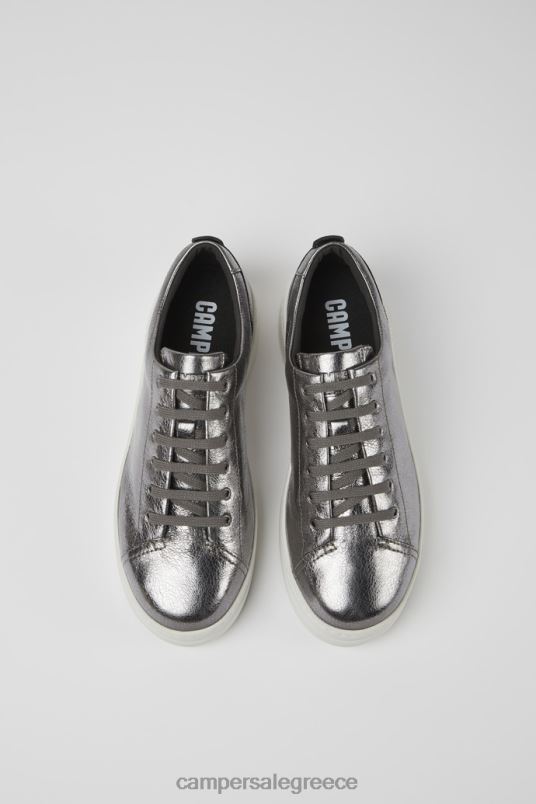 design runner up γκρι μεταλλικά δερμάτινα αθλητικά παπούτσια για γυναίκες Camper V20TF181 γκρί